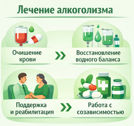 лечение алкоголизма в Реутове этапы